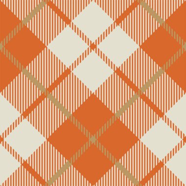 Ekose desenli turuncu kontrol. Vektör illüstrasyonu.