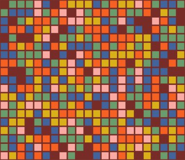 Renkli mozaik. Renkli bir geçmiş. Soyut, pürüzsüz desen. Vektör illüstrasyonu. 