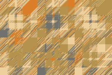 Modern arıza geçmişi. Renkli geometrik soyut model vektörü. Hasar çizgileri duvar kağıdını etkiler. Grunge desenli ekose..