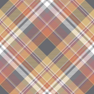Ekoseli köşegen kumaş dokusu kusursuz desen. Düz dizayn. Vektör illüstrasyonu.