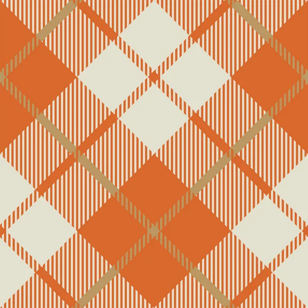 Cheque Naranja Patrón Sin Costuras Cuadros Ilustración Vectorial — Archivo Imágenes Vectoriales