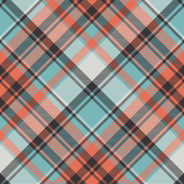 Modern check plaid fabric texture seamless pattern. Vector illustration.