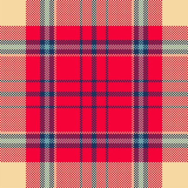 Piksel arkaplan vektör tasarımı. Modern, pürüzsüz desenli ekose. Kare kumaş. Tartan İskoç tekstili. Güzellik rengi süsleri..