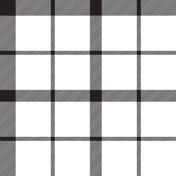 Fleur Clan Tartan Écossais Motif Blanc Noir Sans Couture Illustration — Image vectorielle