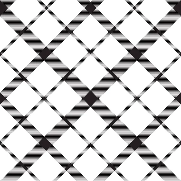 Tartan Flor Clã Escócia Preto Padrão Sem Costura Branco Ilustração —  Vetores de Stock