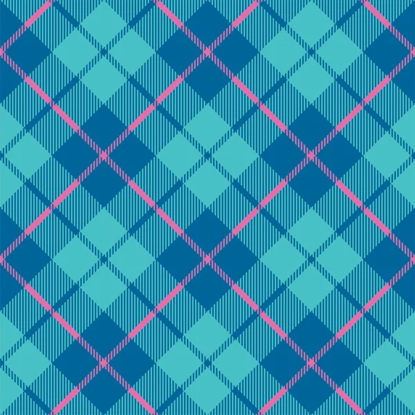 Baby Blue Pink Pastel Color Plaid Seamless Pattern Vector Illustration — Stock Vector