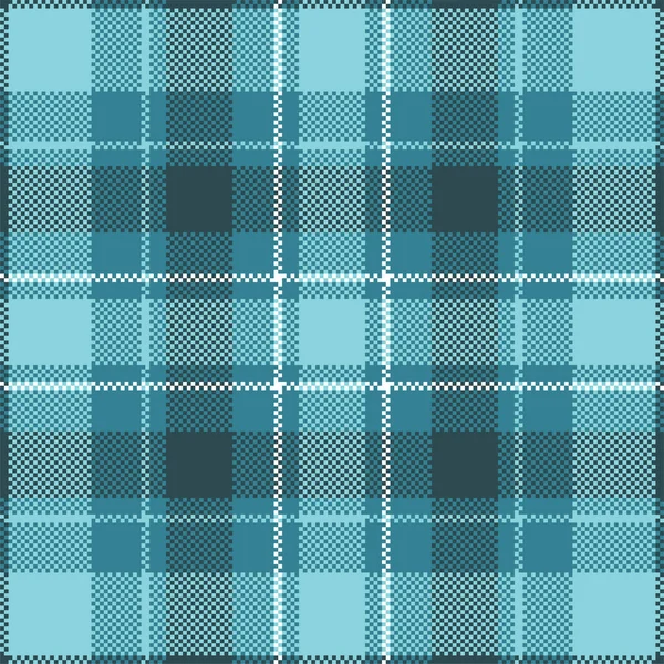 Pixel Bakgrund Vektor Design Modern Sömlös Mönsterpläd Fyrkantigt Texturtyg Tartan — Stock vektor