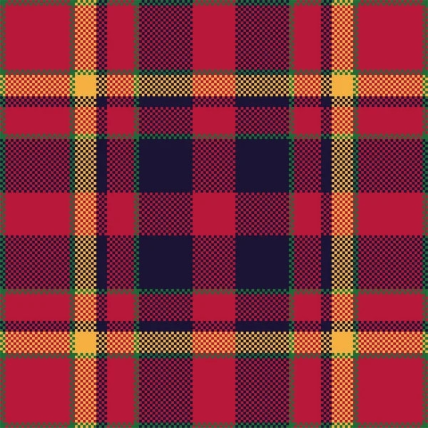 Pixel Achtergrond Vector Ontwerp Moderne Naadloze Patroon Plaid Vierkante Textuur — Stockvector