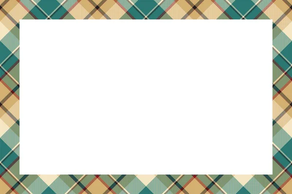 Vintage Frame Vector Scottish Border Pattern Retro Style Krása Prázdné — Stockový vektor