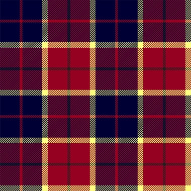 Mavi kırmızı, ekose desenli, pürüzsüz desen. Vektör arkaplanı.