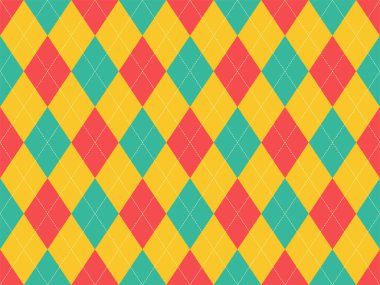 Argyle deseni kusursuz. Kumaş dokusu arka planı. Klasik argill vektör süslemesi.