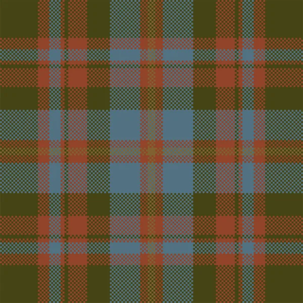 Pixel Bakgrund Vektor Design Modern Sömlös Mönsterpläd Fyrkantigt Texturtyg Tartan — Stock vektor