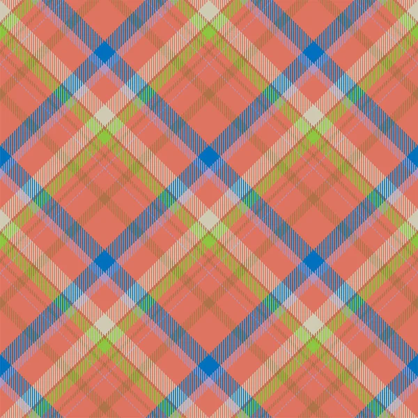 Tartan Scotland Nahtlos Karierte Muster Vektor Retro Hintergrund Stoff Vintage — Stockvektor