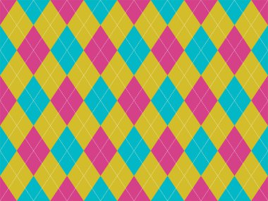 Argyle deseni kusursuz. Kumaş dokusu arka planı. Klasik argill vektör süslemesi.