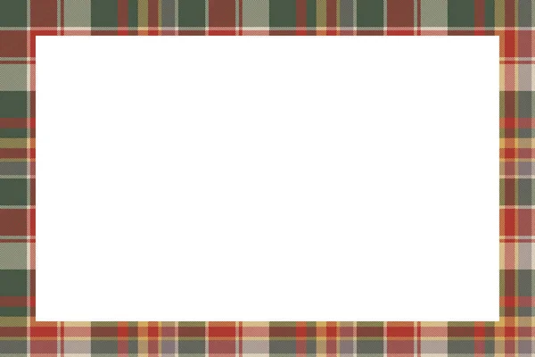 長方形フレームベクトルヴィンテージパターンデザインテンプレート ボーダーデザインの格子状の生地の質感 コラージュアート Gifカード 手作りの工芸品のためのスコットランドのタータンの背景 — ストックベクタ
