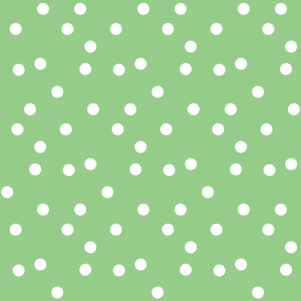 Green Vintage Polka Background Vector Seamless Pattern — Stock Vector