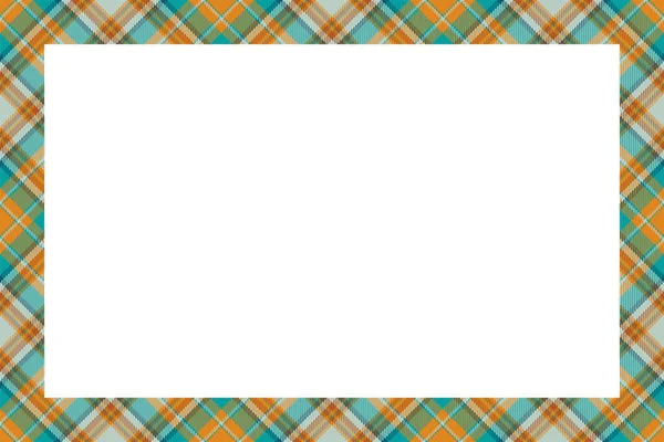 Vintage Frame Vector Scottish Border Pattern Retro Style Krása Prázdné — Stockový vektor