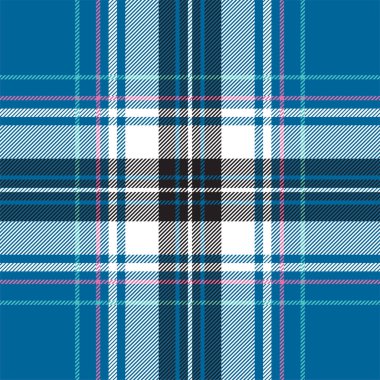 Bebek mavisi, pembe, pastel, ekoseli, pürüzsüz desen. Vektör illüstrasyonu.