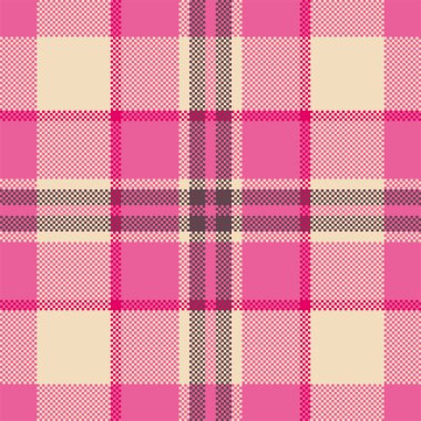 Piksel arkaplan vektör tasarımı. Modern, pürüzsüz desenli ekose. Kare kumaş. Tartan İskoç tekstili. Güzellik rengi süsleri..