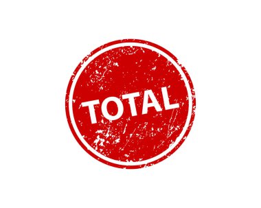 Toplam pul vektör dokusu. Lastik klişe damga. İşaret, etiket, etiket için web ya da yazdırma tasarımı ögesi
