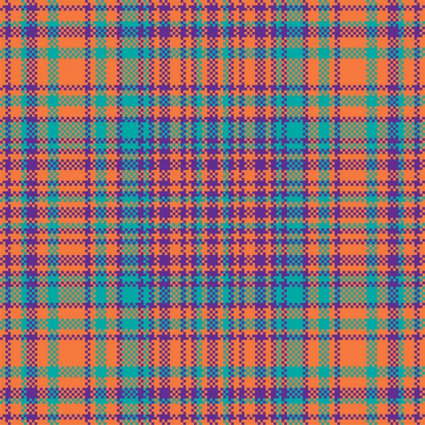 Tartan Plaid Pattern Seamless Print Fabric Texture Check Vector Background — Stock Vector