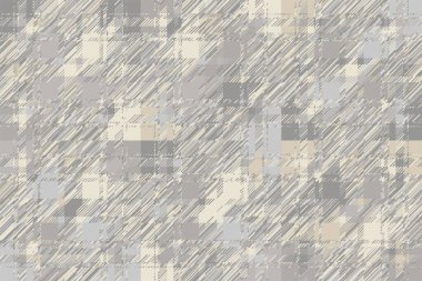 Modern arıza geçmişi. Renkli geometrik soyut model vektörü. Hasar çizgileri duvar kağıdını etkiler. Grunge desenli ekose..