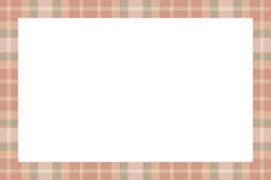 Vintage çerçeve vektörü. İskoç sınır modeli retro tarzı. Güzel, boş bir arkaplan, fotoğraf, portre, albüm için şablon. Tartan ekose süsü.
