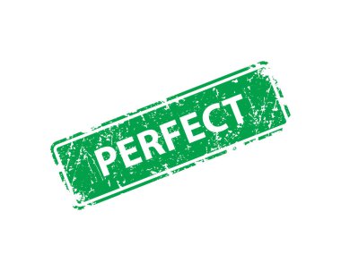 Mükemmel pul vektör dokusu. Lastik klişe damga. İşaret, etiket, etiket için web ya da yazdırma tasarımı ögesi