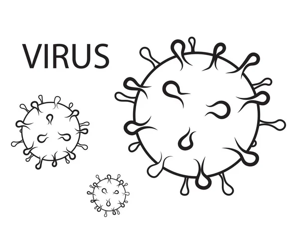 Icona Del Vettore Del Virus Infezione Simbolica Batteri Assistenza Sanitaria — Vettoriale Stock