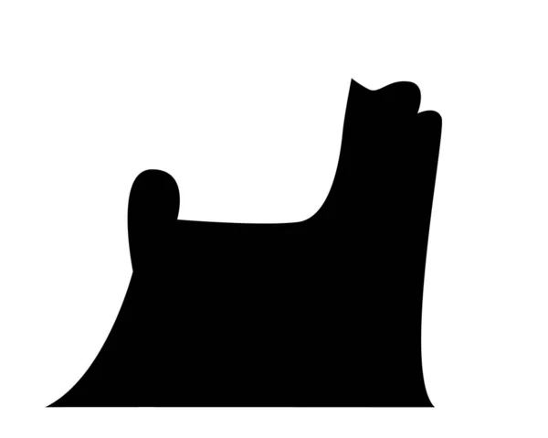 Yorkshire Silhouette Chien Terrier Modèle Logo Illustration Vectorielle — Image vectorielle