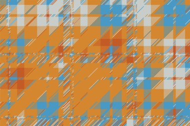 Modern arıza geçmişi. Renkli geometrik soyut model vektörü. Hasar çizgileri duvar kağıdını etkiler. Grunge desenli ekose..