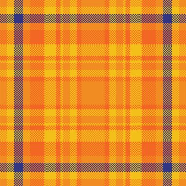 Piksel arkaplan vektör tasarımı. Modern, pürüzsüz desenli ekose. Kare kumaş. Tartan İskoç tekstili. Güzellik rengi süsleri..