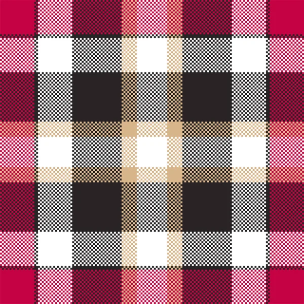 Pixel Background Vector Design Modern Seamless Pattern Plaid Square Texture — Stock Vector