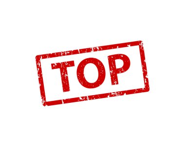 Üst damga vektör dokusu. Lastik klişe damga. İşaret, etiket, etiket için web ya da yazdırma tasarımı ögesi