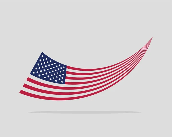 Vetor Bandeira Dos Eua Estilo Moderno Estados Unidos América Símbolo — Vetor de Stock