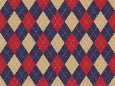Argyle deseni kusursuz. Kumaş dokusu arka planı. Klasik argill vektör süslemesi.