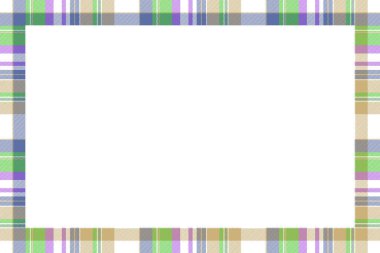 Dikdörtgen çerçeve vektör Vintage desen tasarım şablonu. Sınır tasarımları ekose kumaş dokusu. Kolaj Sanatı, gif kartı, el yapımı el sanatları için İskoç tartan arka plan.