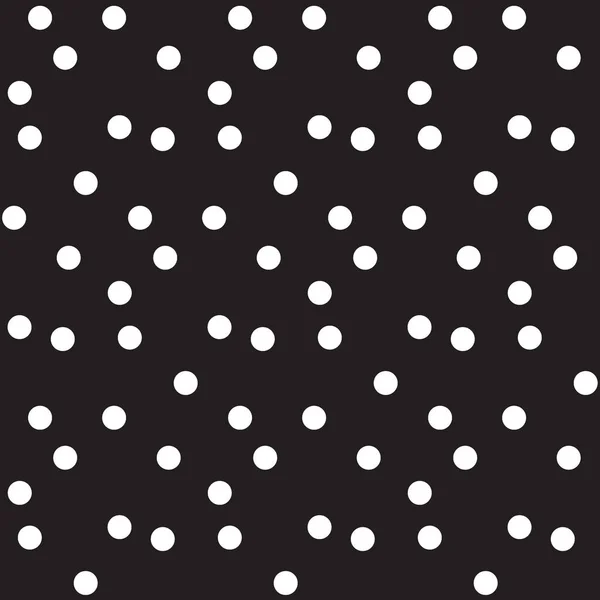 黒い白い水玉模様 シームレスなパターンベクトル — ストックベクタ