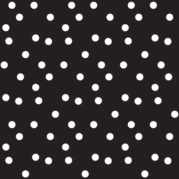 Vecteur Motif Sans Couture Pois Blancs Noirs — Image vectorielle