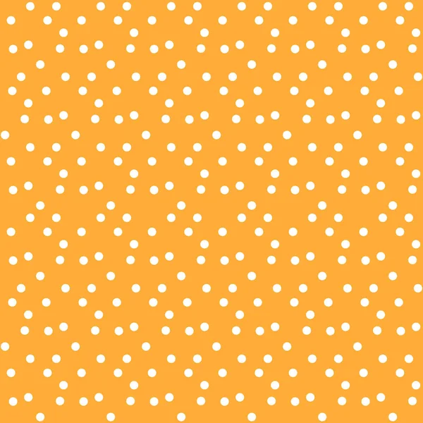 Fondo Naranja Lunares Aleatorios Vector Patrón Sin Costura — Archivo Imágenes Vectoriales