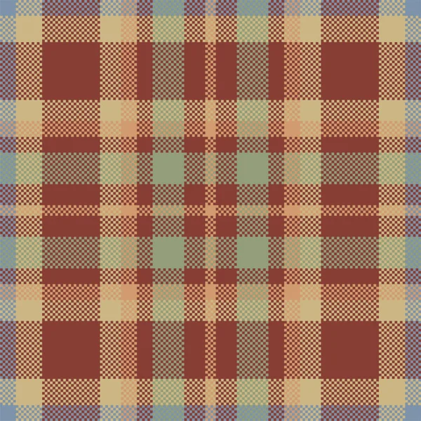 Pixel Achtergrond Vector Ontwerp Moderne Naadloze Patroon Plaid Vierkante Textuur — Stockvector