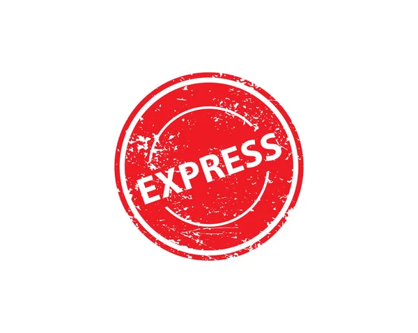 Express Sello Textura Vectorial Impresión Cliché Goma Elemento Diseño Web — Vector de stock