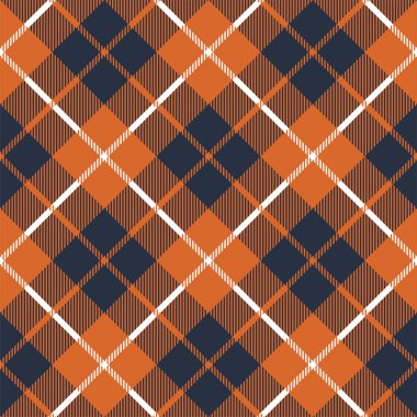 Ekose desenli turuncu kontrol. Vektör illüstrasyonu.