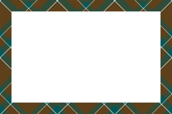 Vintage Frame Vector Scottish Border Pattern Retro Style Krása Prázdné — Stockový vektor