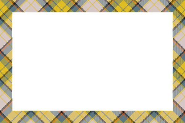 Vintage Frame Vector Scottish Border Pattern Retro Style Krása Prázdné — Stockový vektor