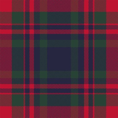 Piksel arkaplan vektör tasarımı. Modern, pürüzsüz desenli ekose. Kare kumaş. Tartan İskoç tekstili. Güzellik rengi süsleri..
