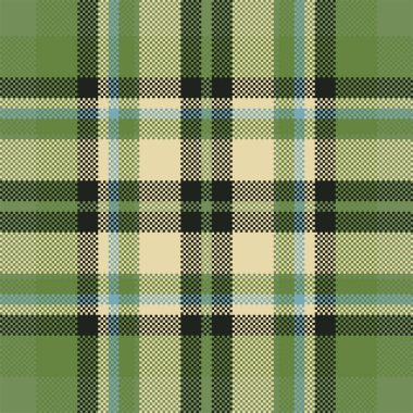 Piksel arkaplan vektör tasarımı. Modern, pürüzsüz desenli ekose. Kare kumaş. Tartan İskoç tekstili. Güzellik rengi süsleri..
