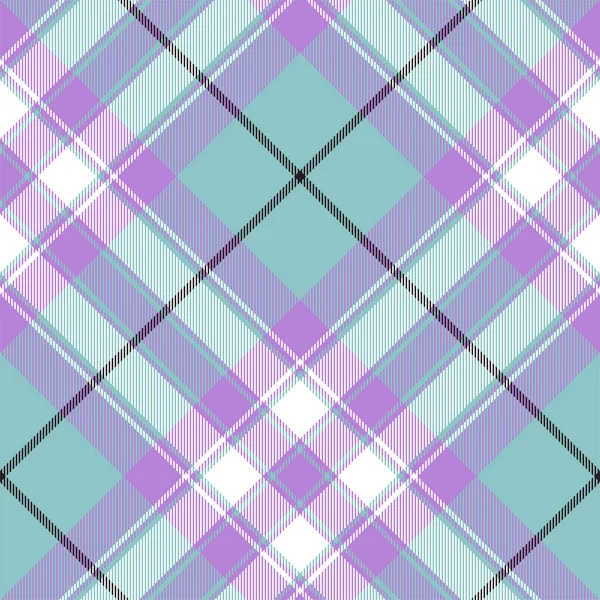 Blue Tartan Plaid Baby Color Seamless Pattern Vector Illustration Flat — Stock Vector