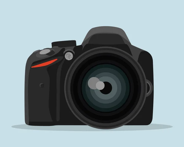 Dslr Foto Kamera Vektor Illustration Platt Stil — Stock vektor