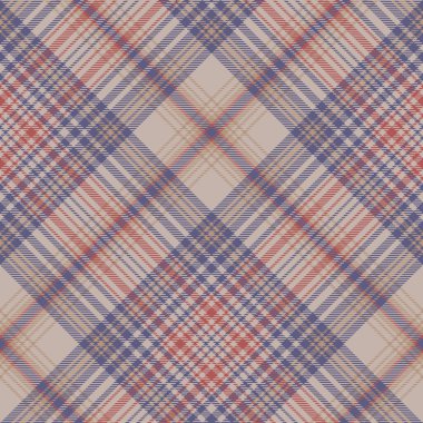 Tartan klanı kumaş dokusunu kusursuz bir şekilde kontrol ediyor. Vektör illüstrasyonu.